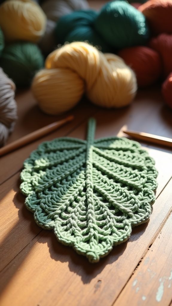 thick leaf drink coaster
