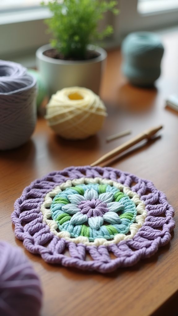 three dimensional floral coaster design
