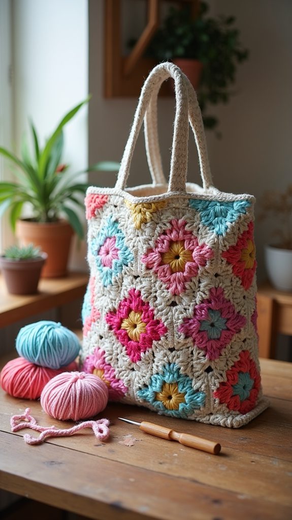 timeless crochet square purse