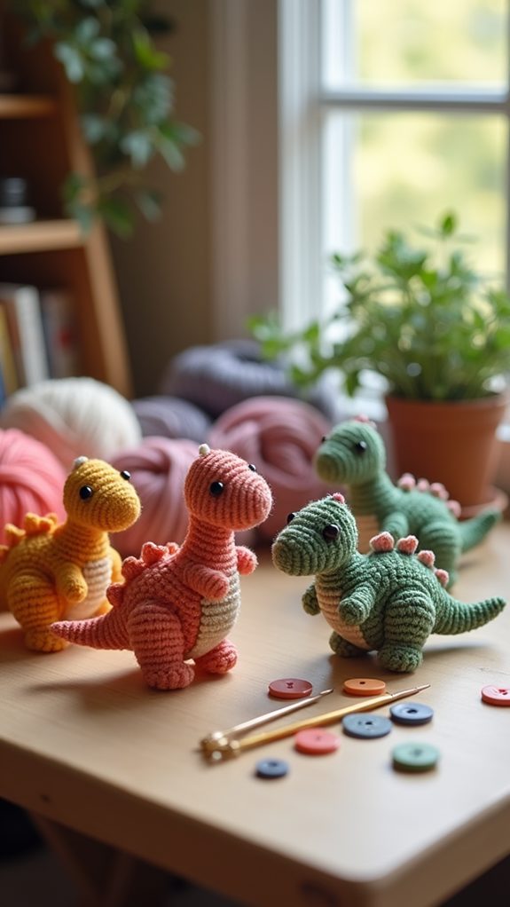 tiny dinosaur refrigerator magnets