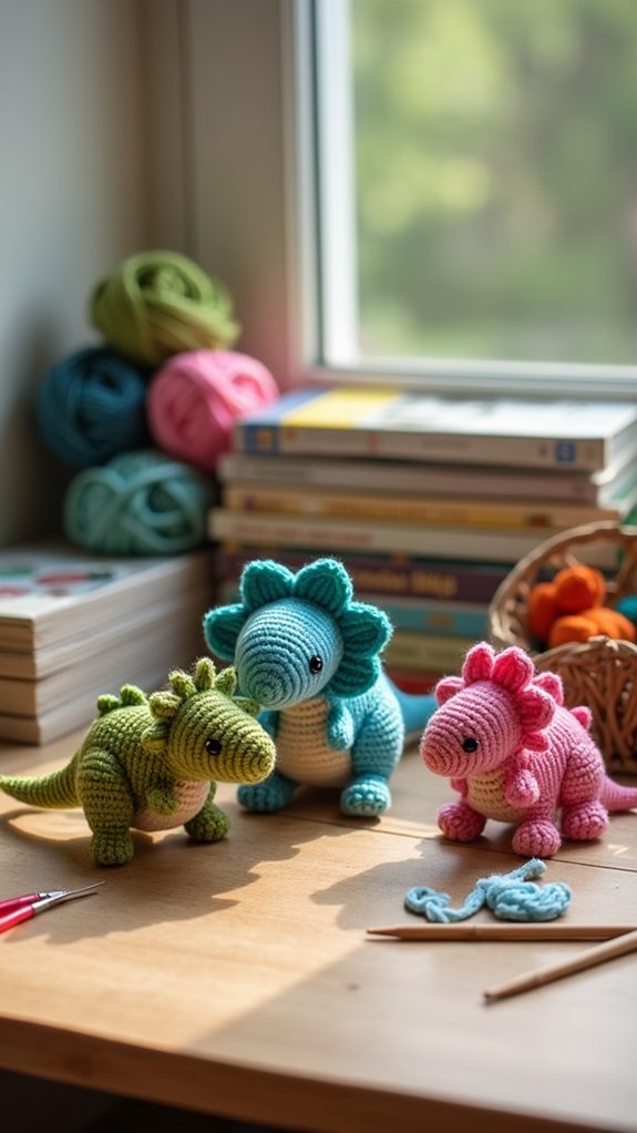 tiny dinosaur refrigerator magnets
