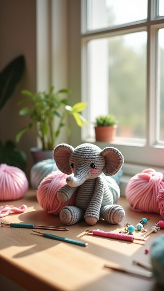 tiny handmade elephant toy