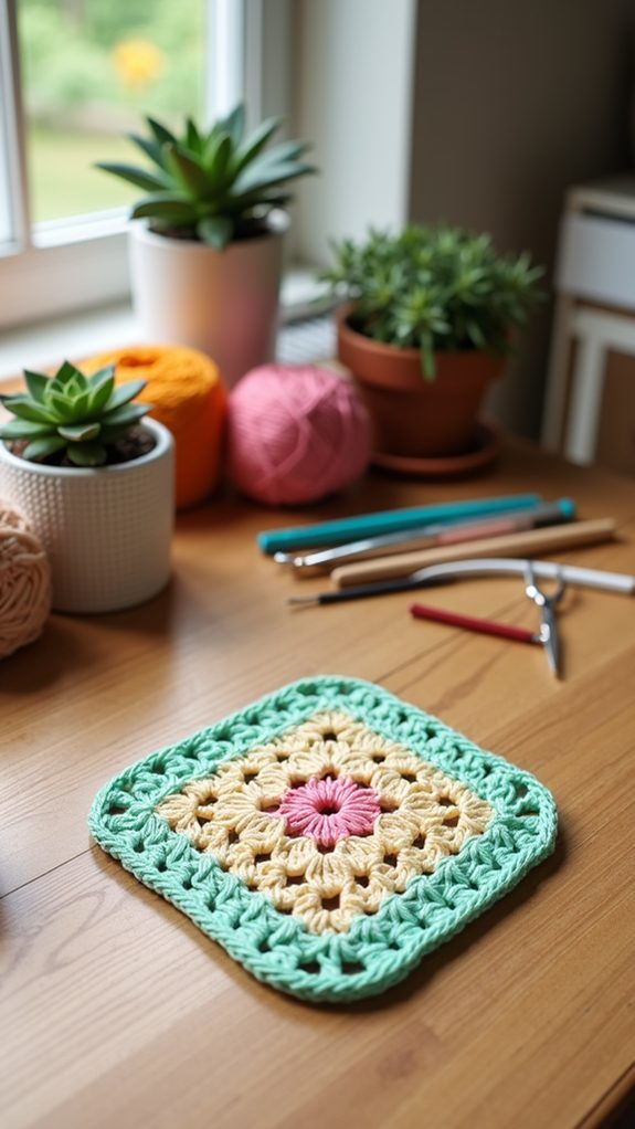 traditional crochet potholder design