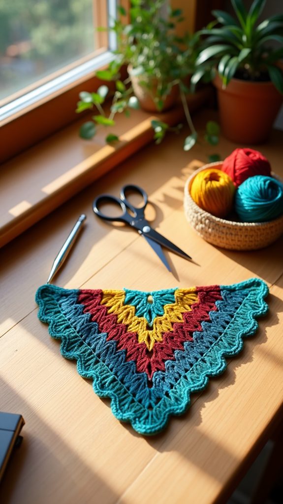 triangular mosaic art pattern