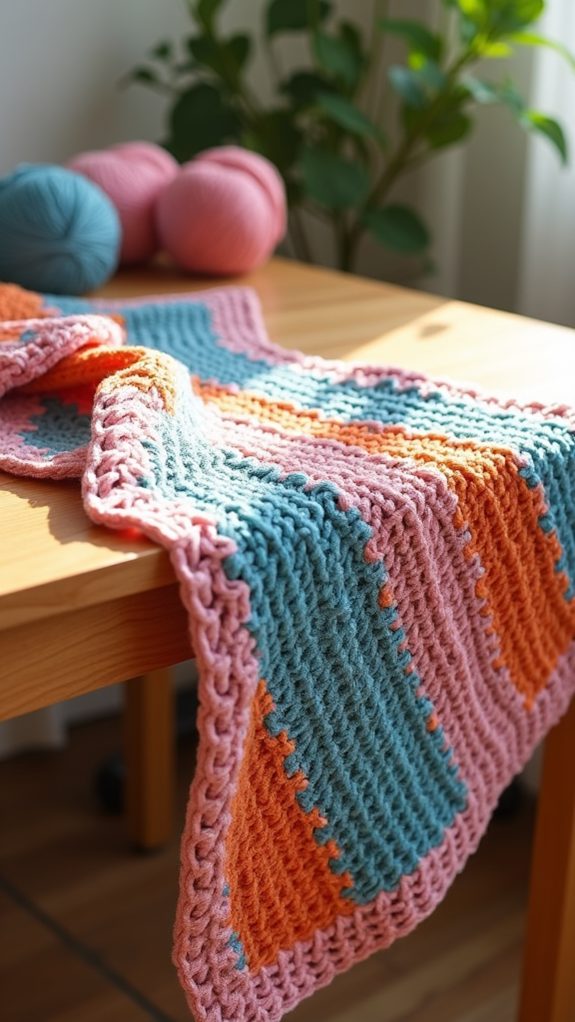 tunisian crochet blanket tutorial