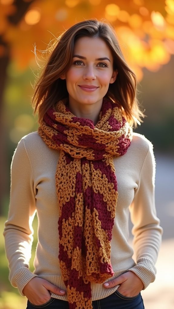 tunisian crochet scarf project