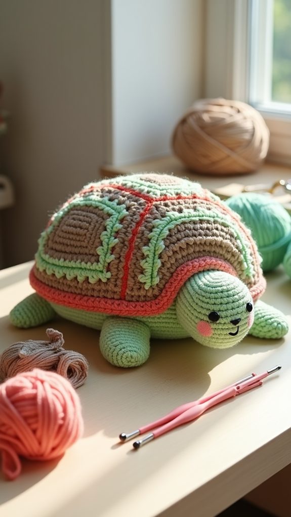 turtle themed cozy cushion