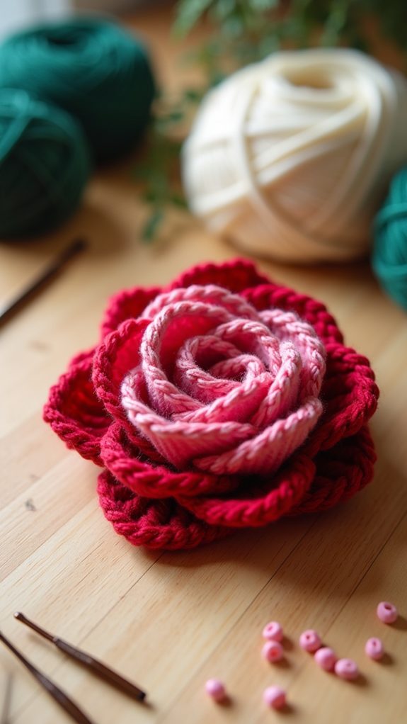 twisted floral crochet design
