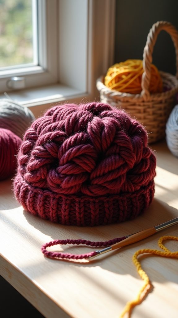 unique twisted beanie design