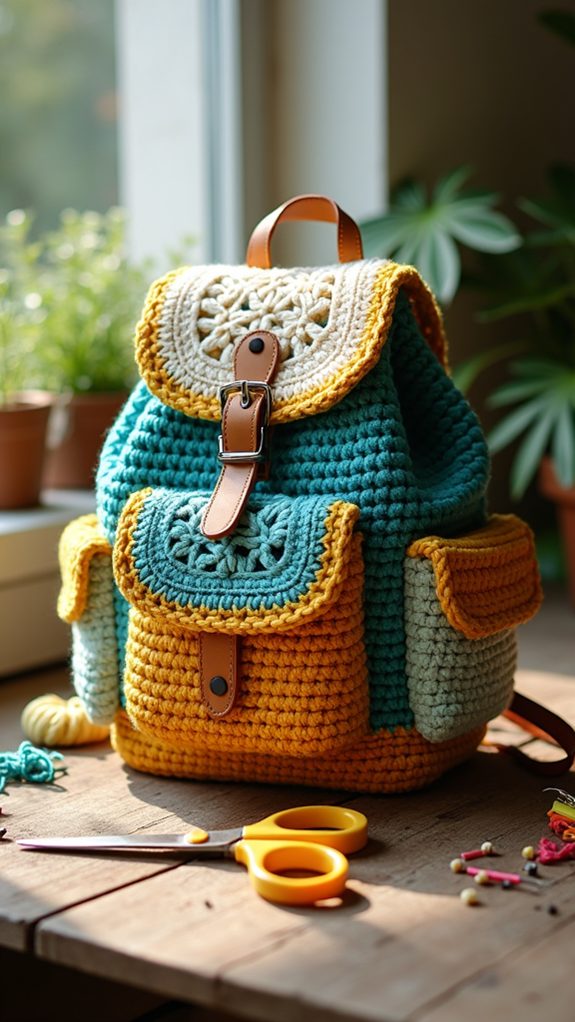 versatile crochet backpack design