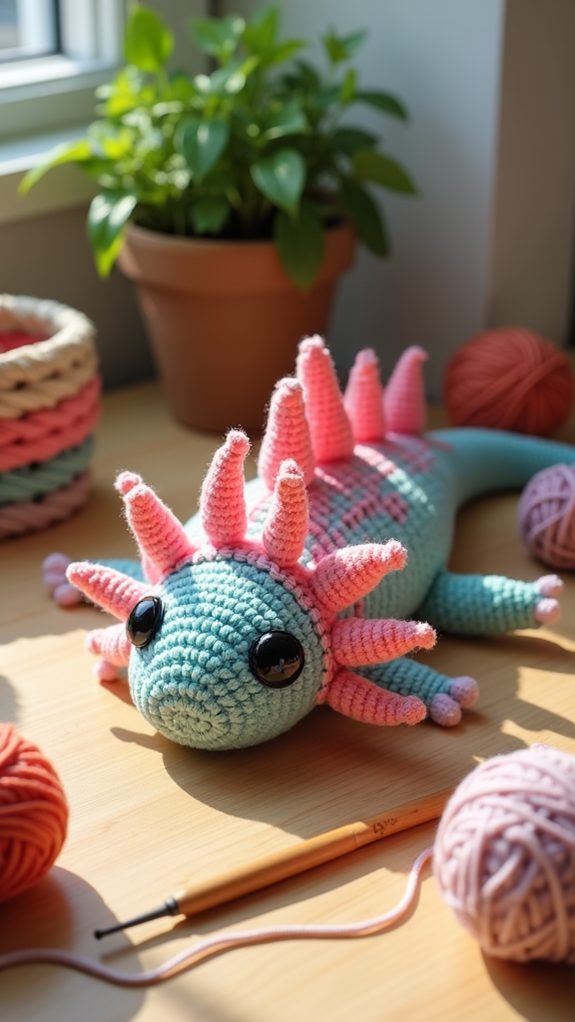 vibrant axolotl artwork