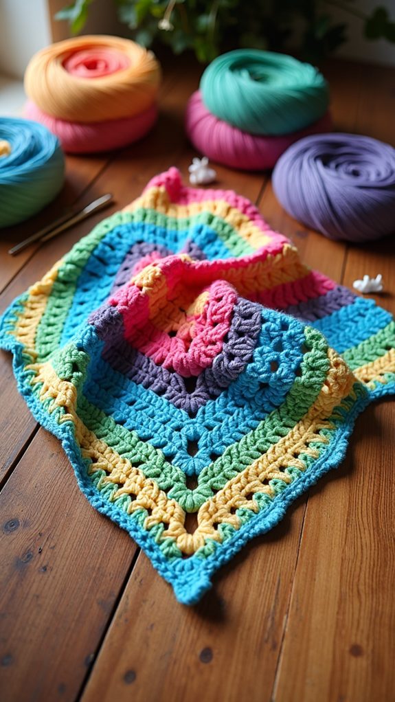 vibrant crochet bandana design