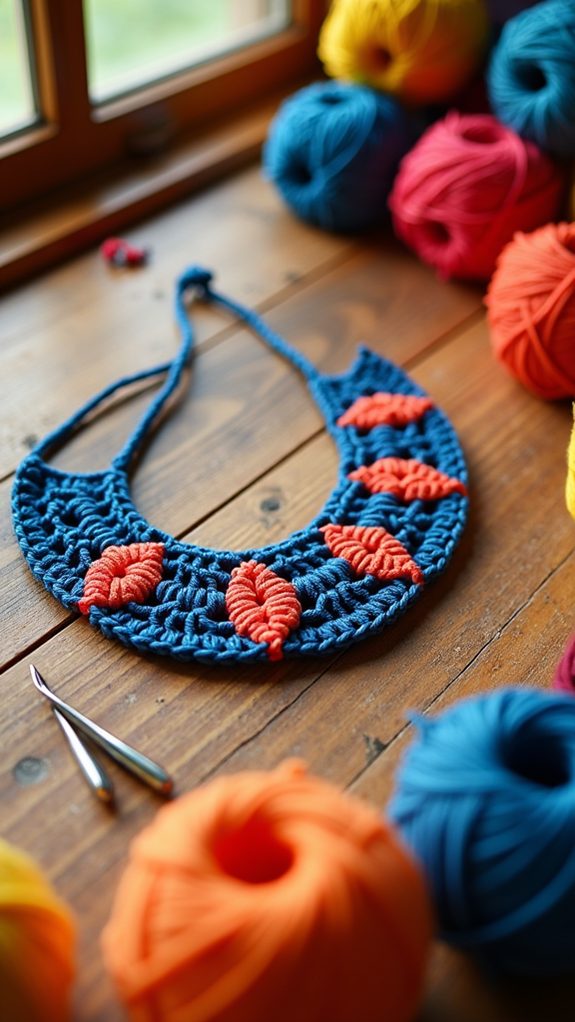 vibrant crochet color blocking