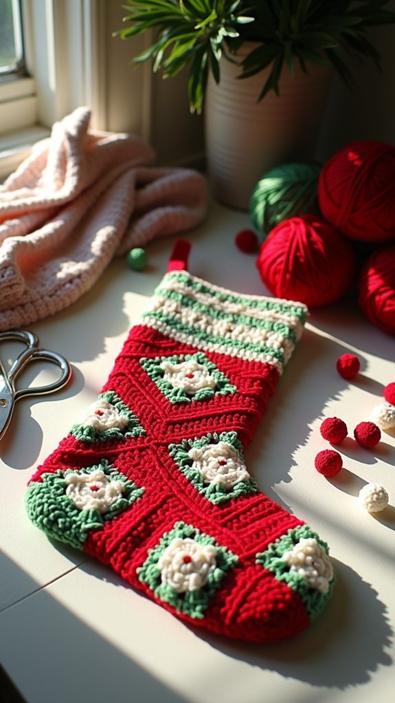 vibrant crochet holiday decoration