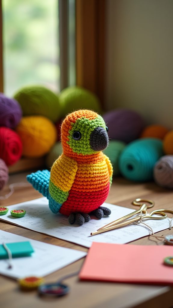 vibrant feathered avian species