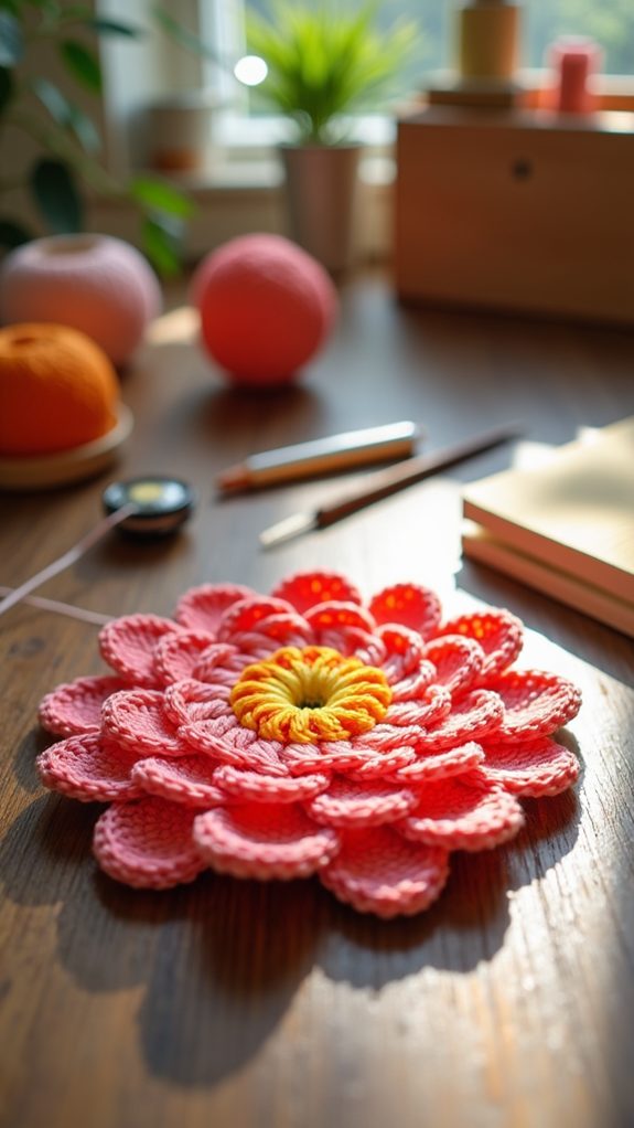 vibrant floral drink coaster