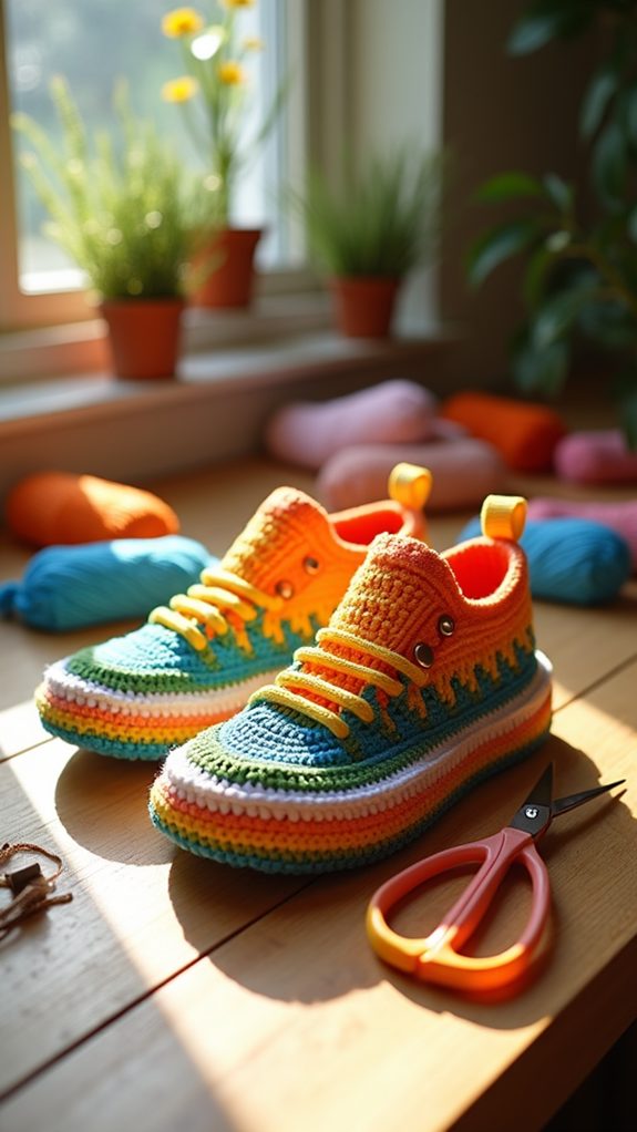 vibrant handmade footwear design