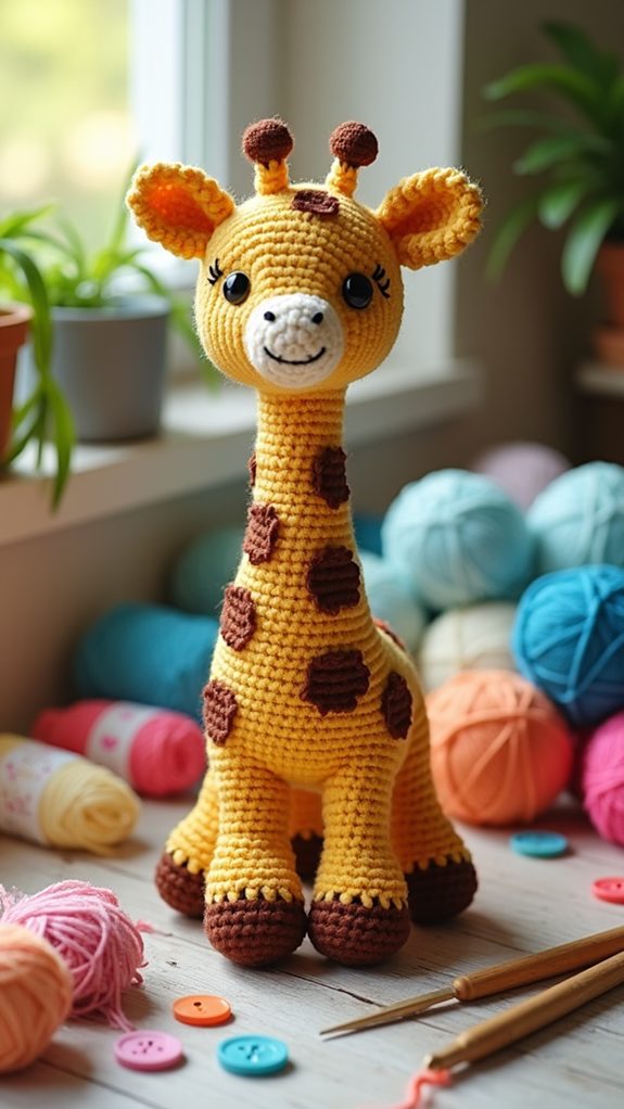 vibrant multicolored giraffe design