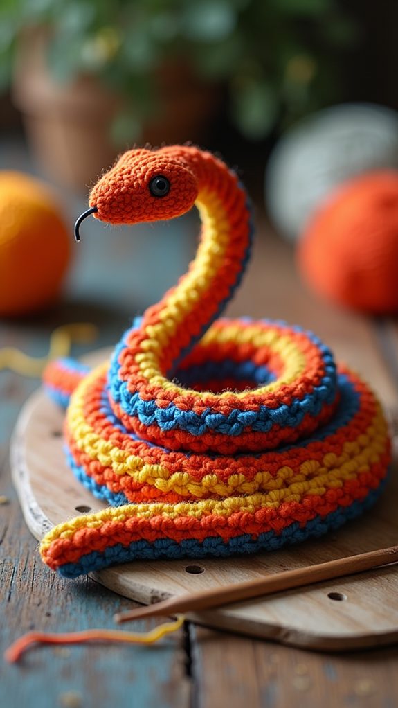vibrant multicolored serpent