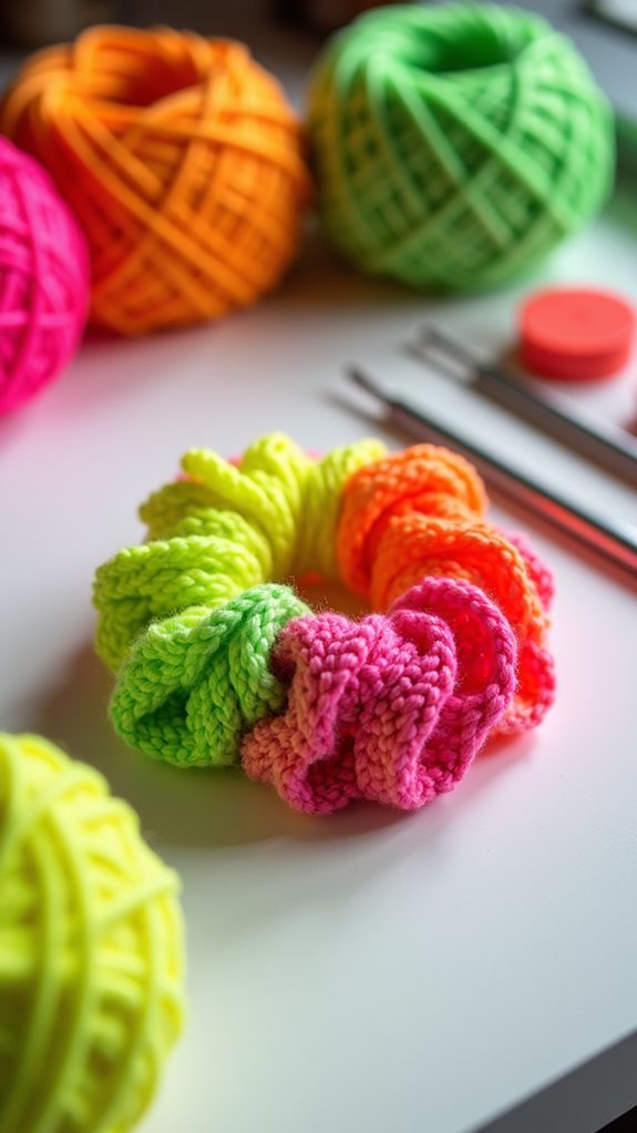 vibrant neon hair accessory