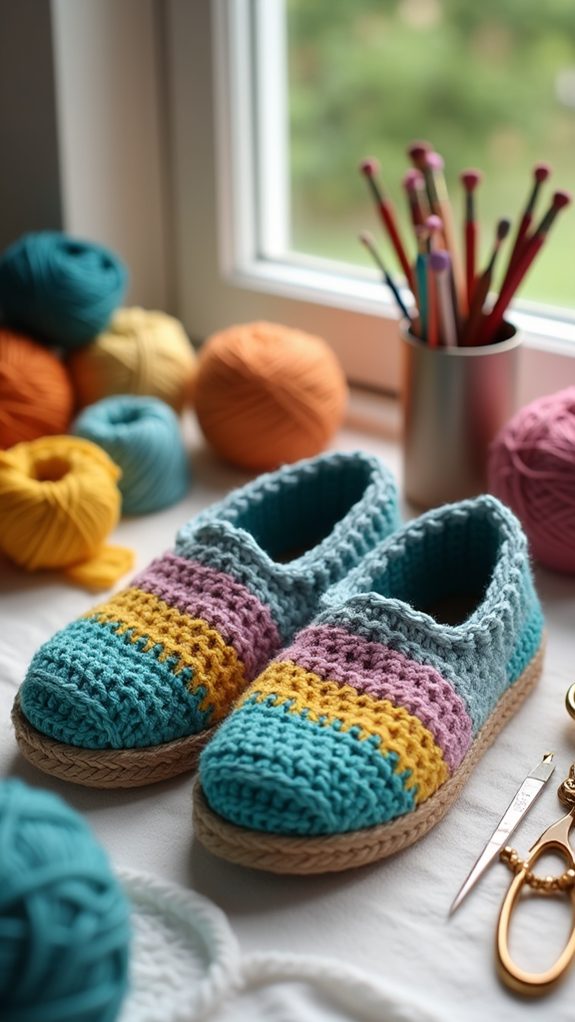 vibrant patterned footwear