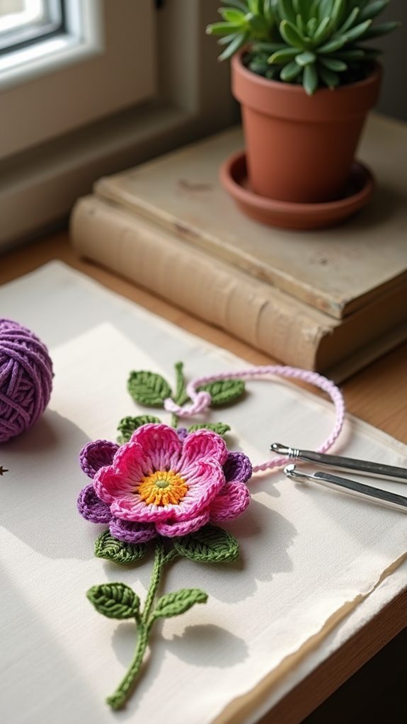 vibrant petunia floral bookmark