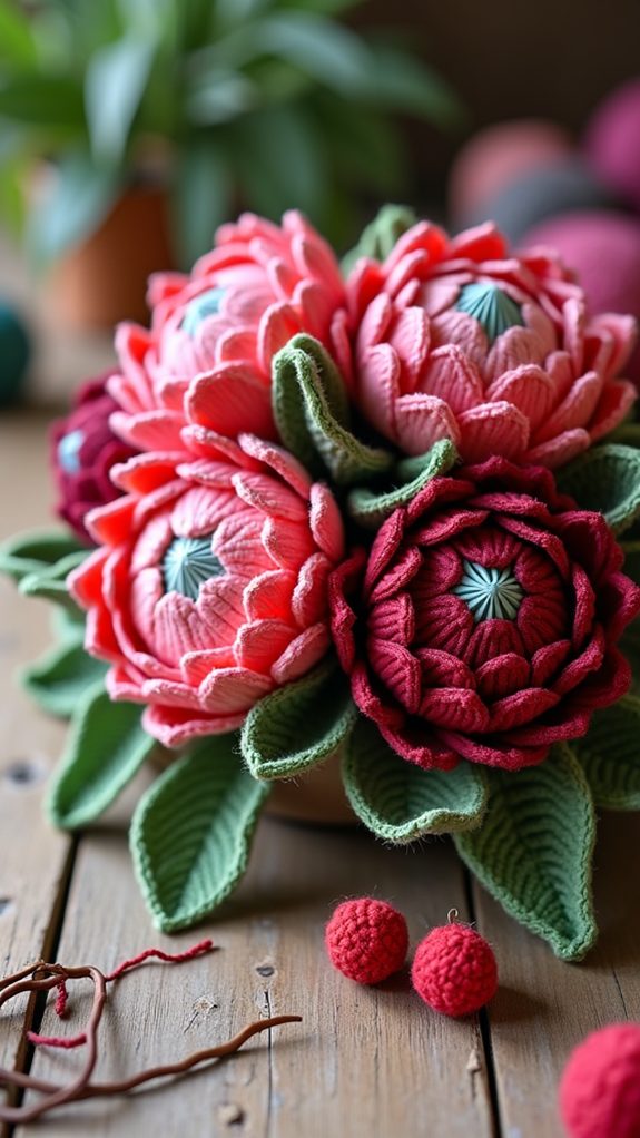 vibrant protea floral design