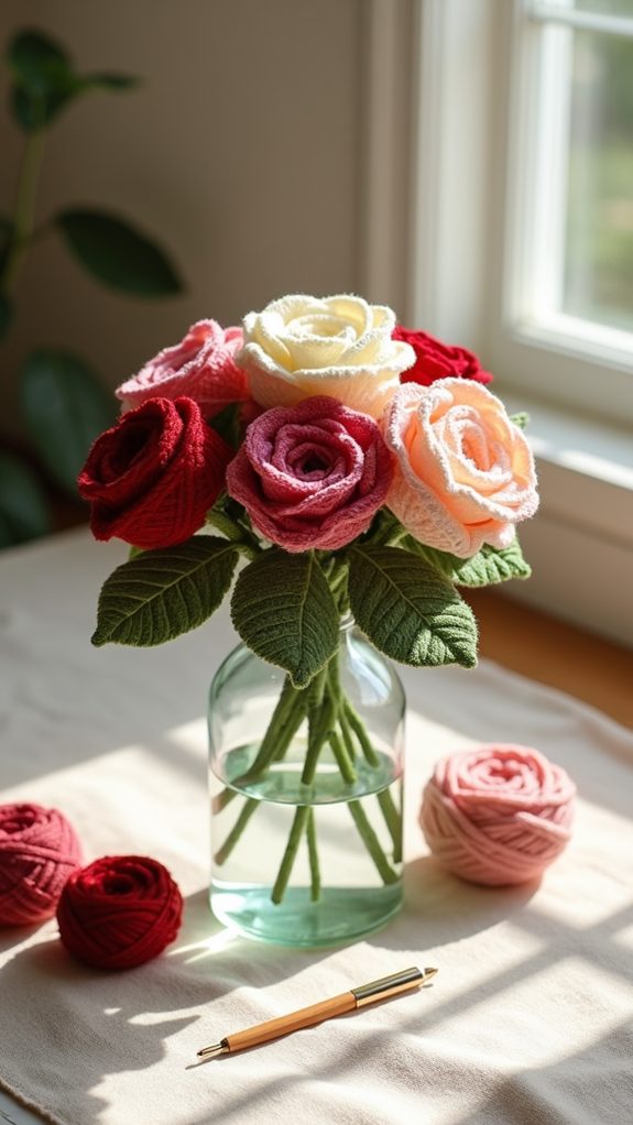 vibrant rose flower arrangement