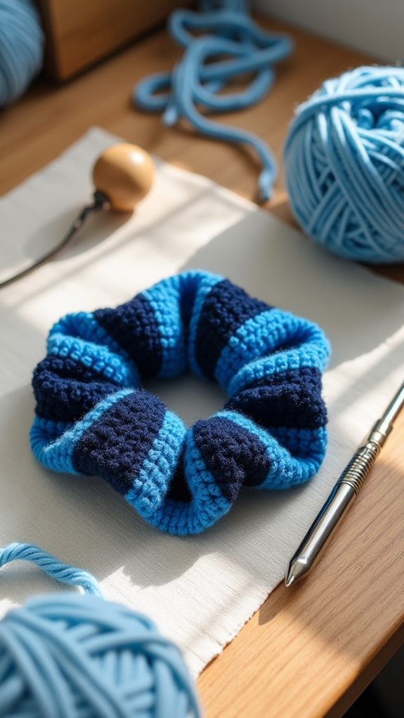 vibrant striped hair accessory