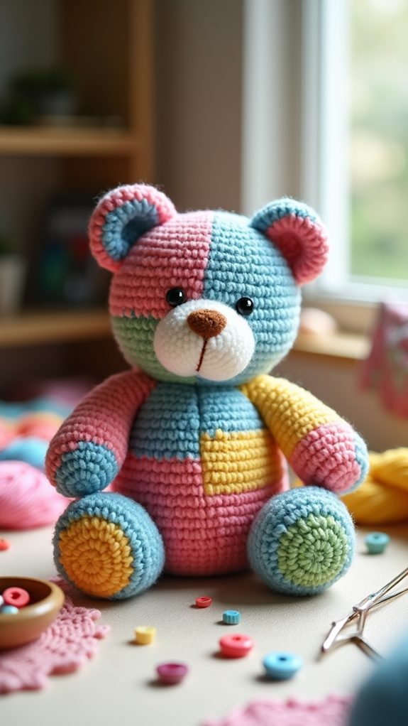 vibrant stuffed animal design