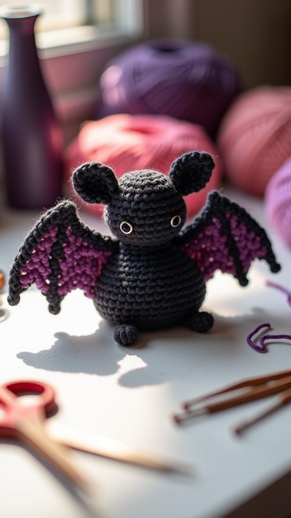 vintage crochet bat design