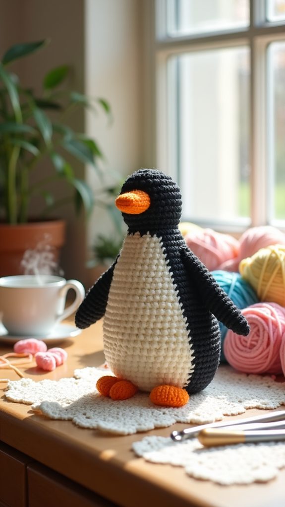 warm and cuddly penguin