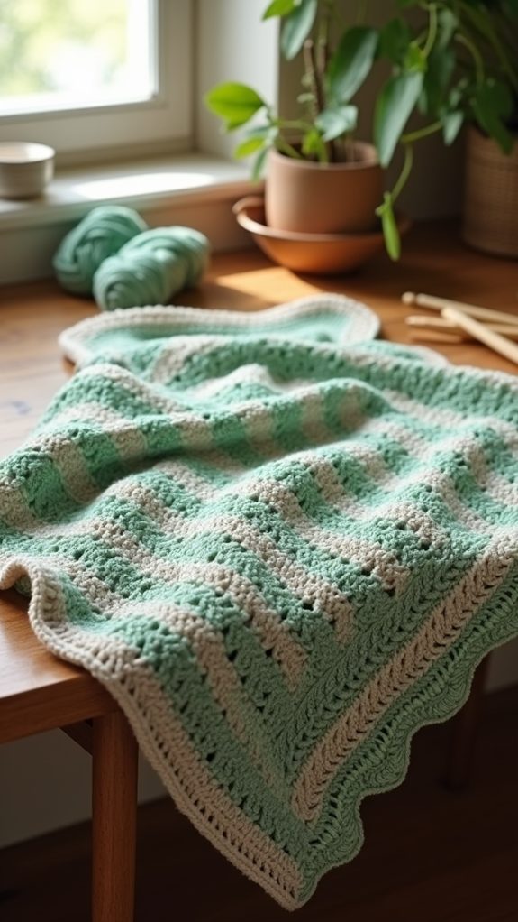 warm handmade knit blanket