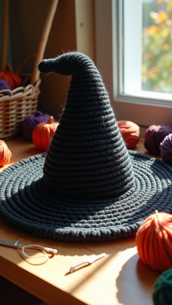 warm knitted witch hat