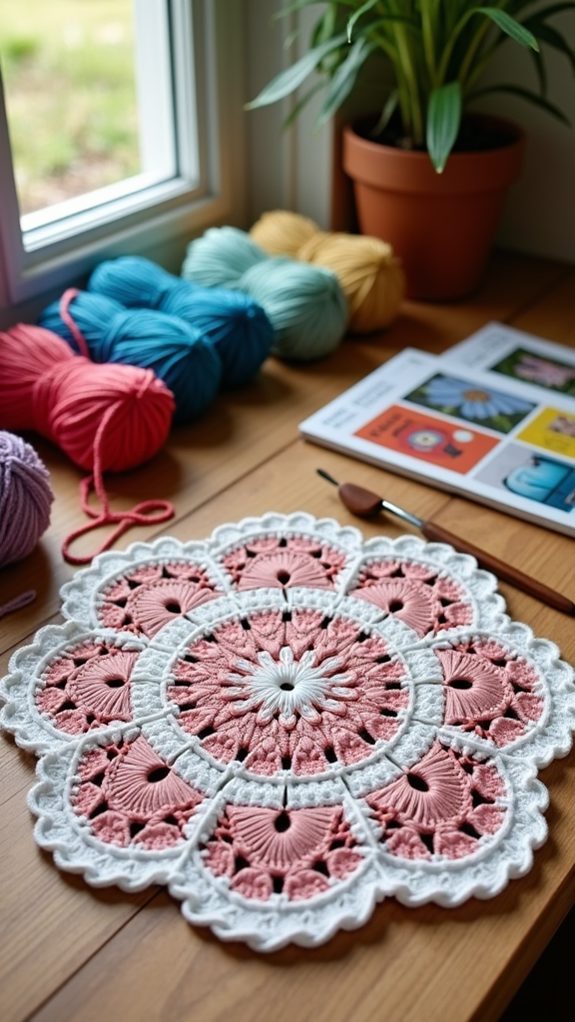 weather resistant crochet table mats