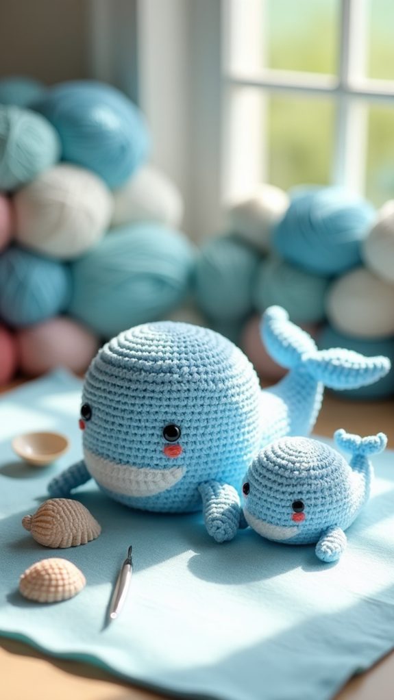whale crochet amigurumi kit