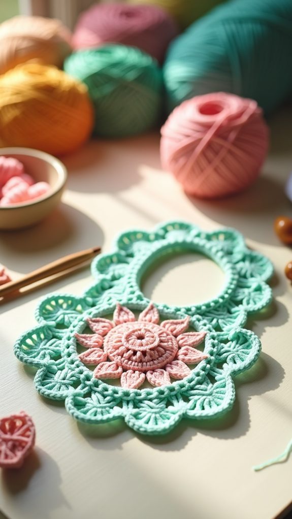 whimsical handmade crochet bibs