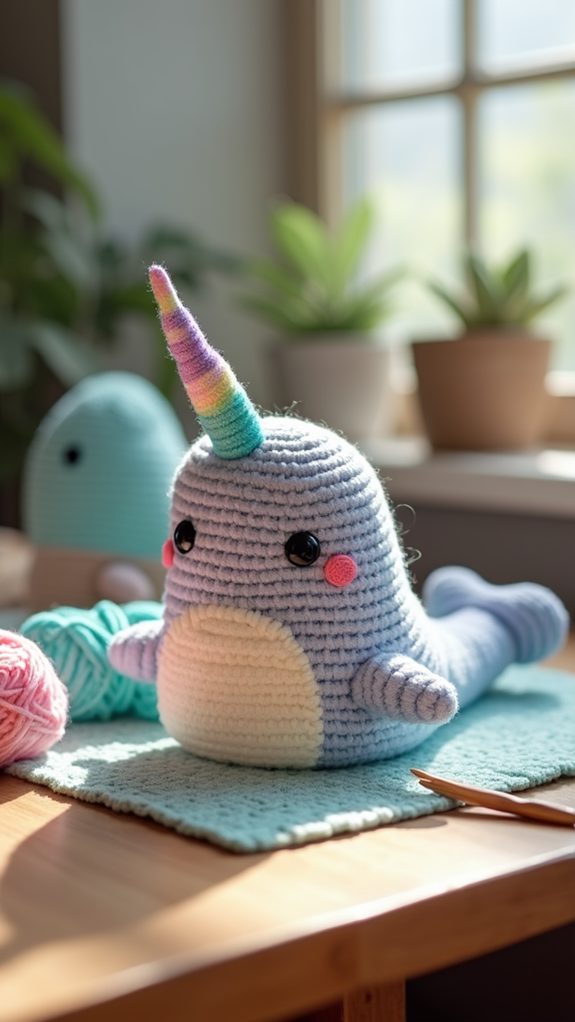 whimsical narwhal stuffed toy