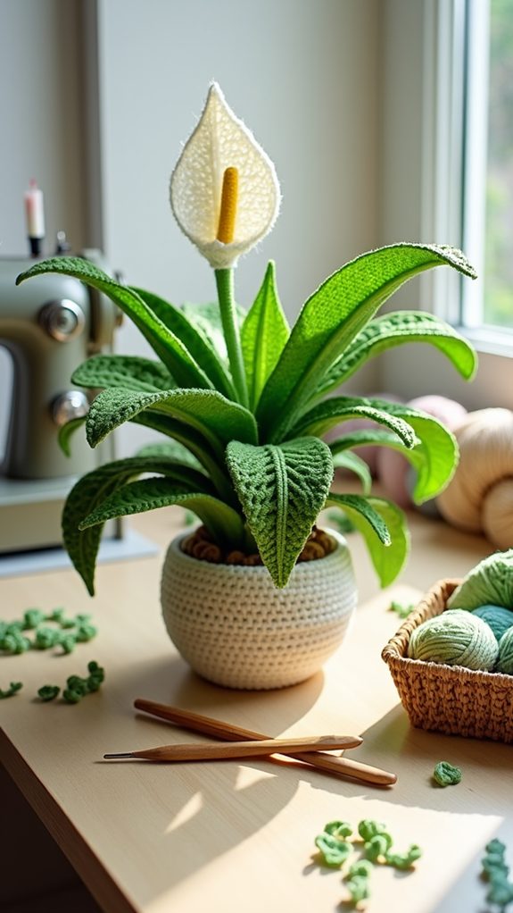 yarn peace lily plant