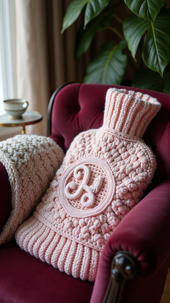 custom initials fabric cover