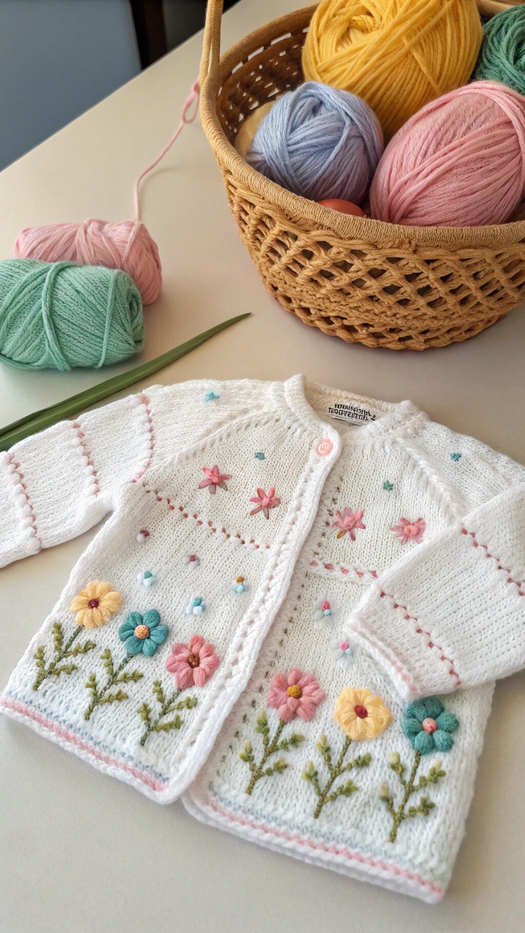 Floral Motif Sweater