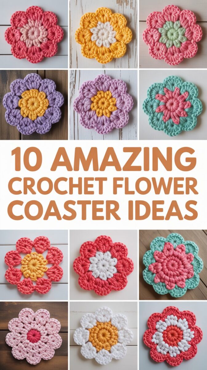 Crochet Flower Coaster Ideas