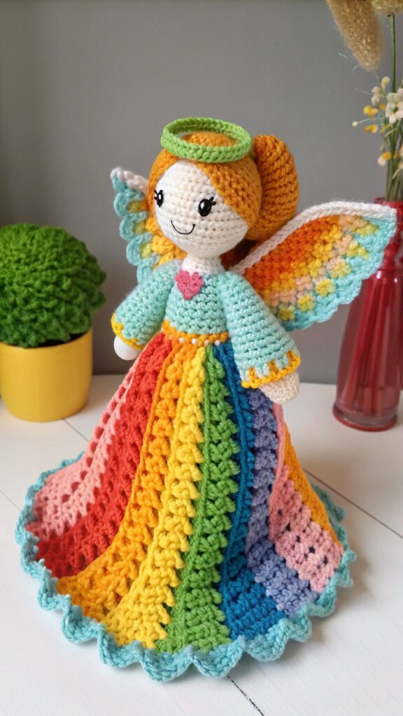 Colorful Rainbow Angel