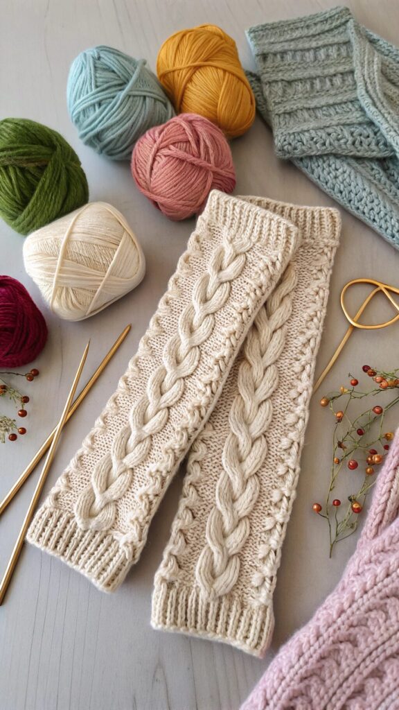 Classic Cable Knit Arm Warmers