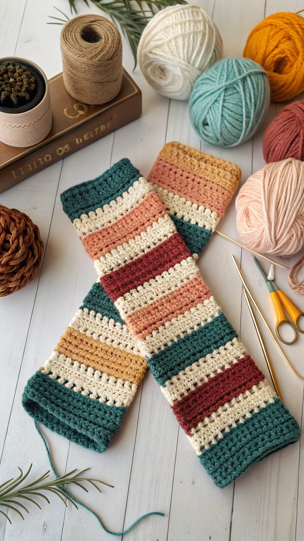 Striped Bohemian Style Warmers