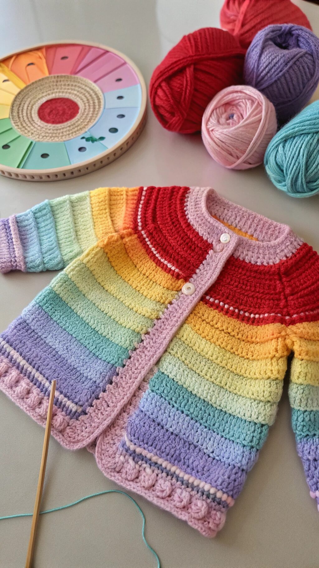 Rainbow Ripple Sweater
