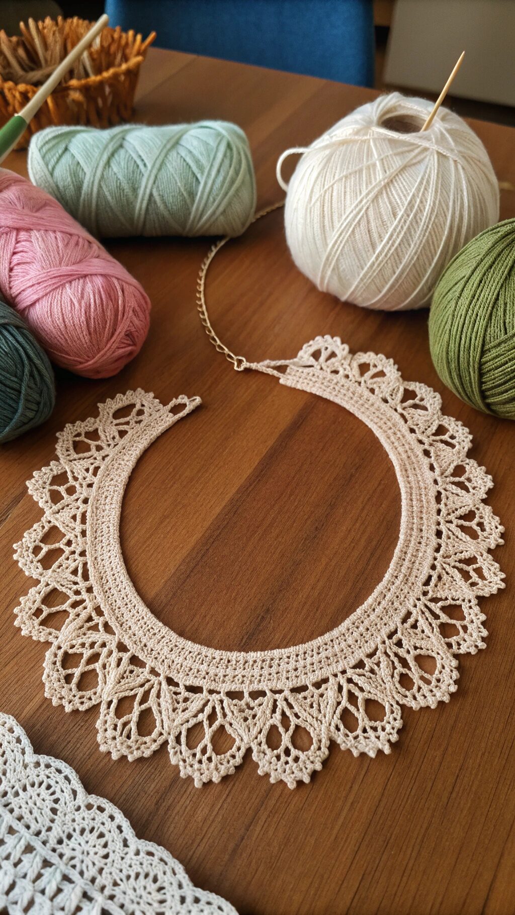 Elegant Lace Crochet Collar