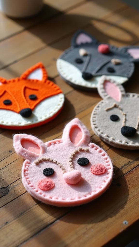 adorable animal themed coasters