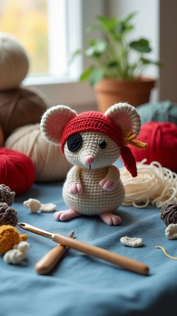 adorable pirate mouse plushie
