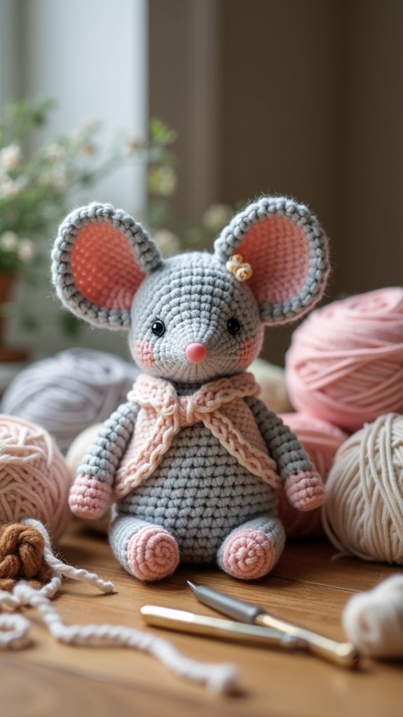 adorable plush mouse toy